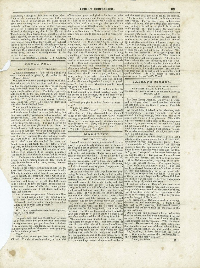 The Youth's Companion - July 20th, 1838 - Vol. 12 - No. 10