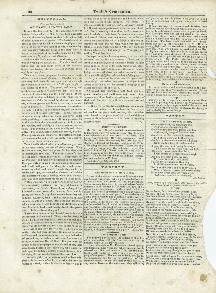The Youth's Companion - July 20th, 1838 - Vol. 12 - No. 10